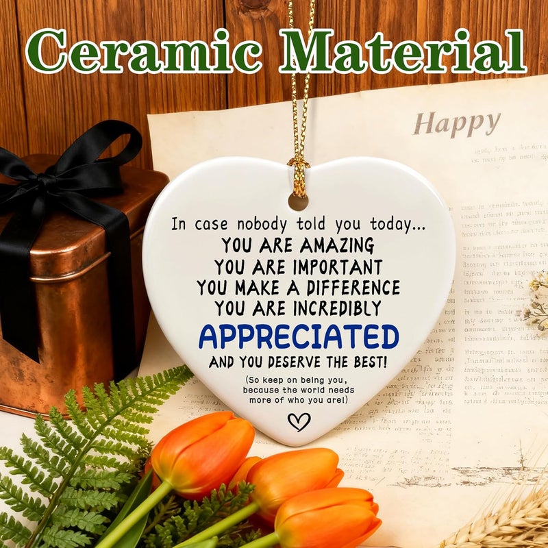 Jocidea in Case Nobody Told You Today: You are Amazing, Important & Make a Difference - Affirmations Sign | Office Gift, Appreciation Gifts, Thank You Gifts, Going Away, Retirement Gift | Christmas Ornament - Image 3